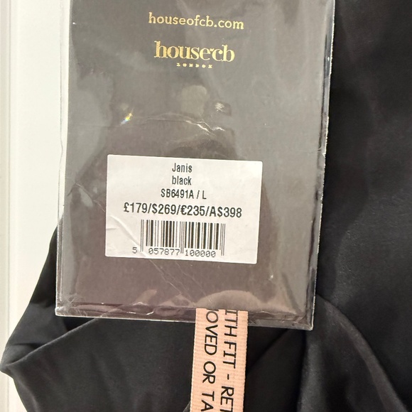 Janis Black Satin Corset Midi Dress by House of CB - Picture 4 of 4